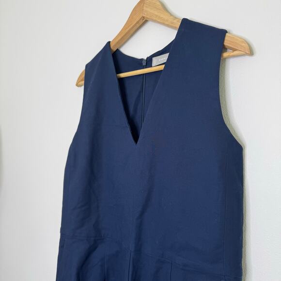 NWOT Everlane The Structured Cotton Jumpsuit in Navy Blue size 4 - Picture 4 of 5